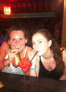 Camille Thomas (right) with Grace Graham in Bali.
