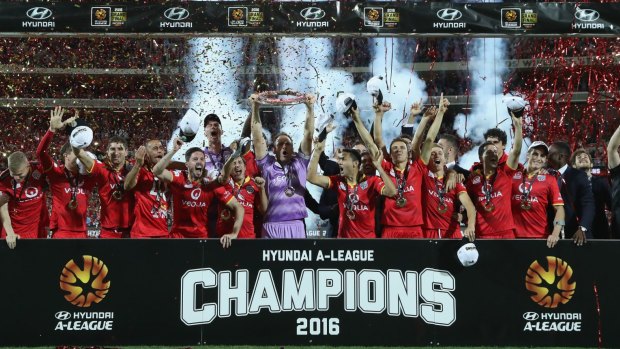The end of the line: Adelaide's title-winning side is on the cusp of being dismantled less than a year after lifting the A-League trophy. 
