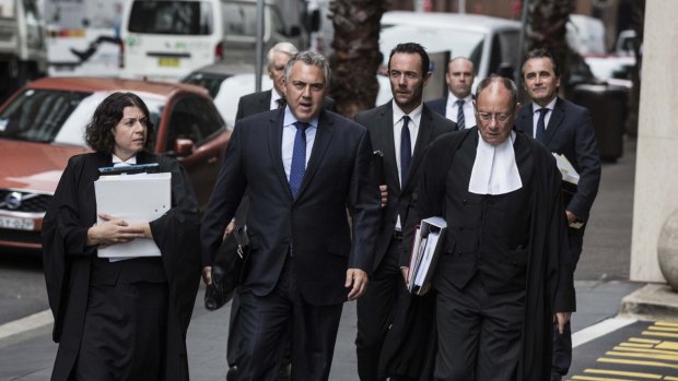 Joe Hockey arrives at court during his defamation case in March.