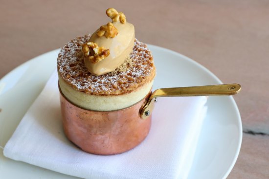 Passionfruit souffle.