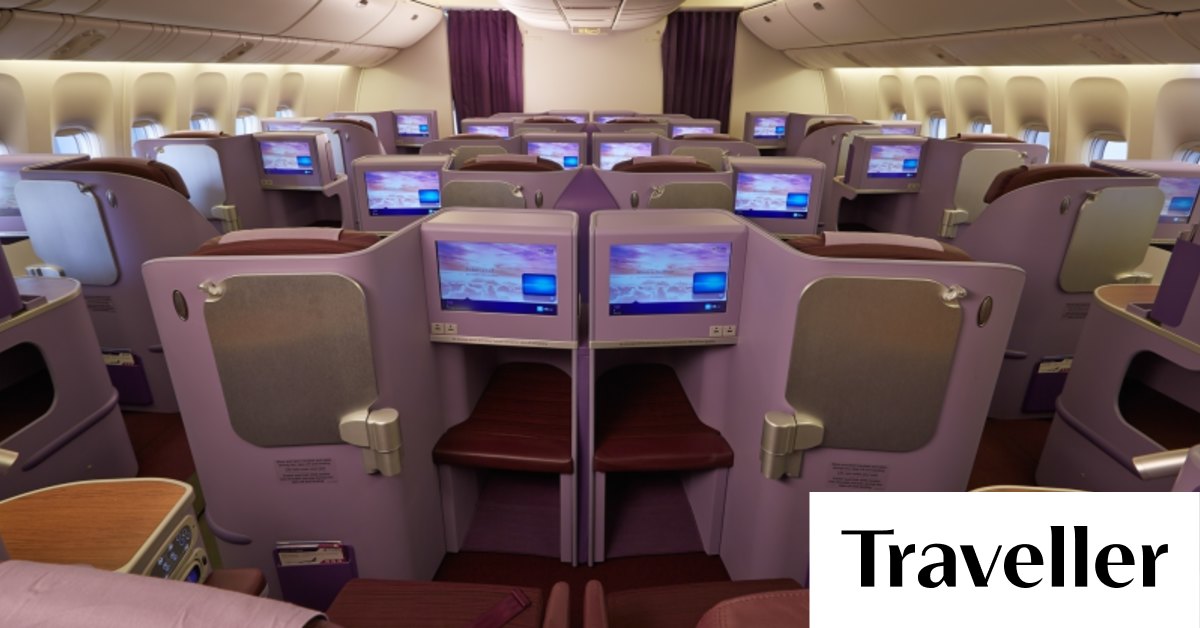 Airline review Thai Airways, Boeing 777300ER, business class, Sydney