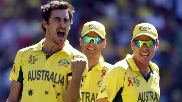 Mitchell Starc has returned to the bowling crease for the first time since the World Cup final last month.