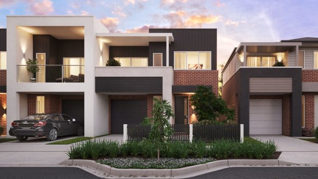 Artist impression of Stockland townhouses at Willowdale, Sydney.