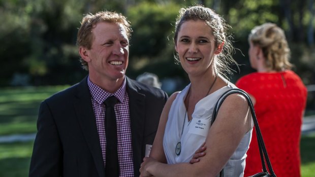 ACT Australian of the Year Alan Tongue with wife Katie.
