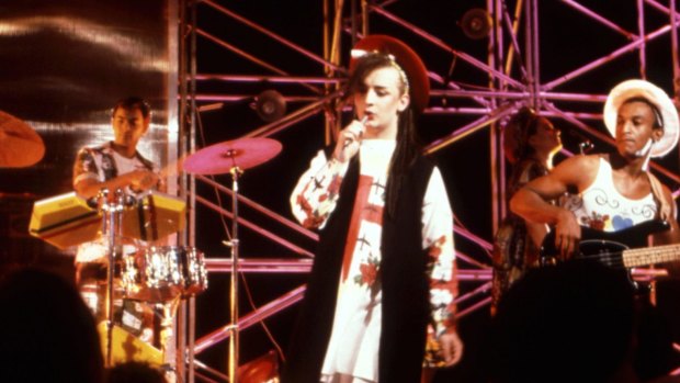 Culture Club in their heyday, performing on the UK's Top of the Pops.