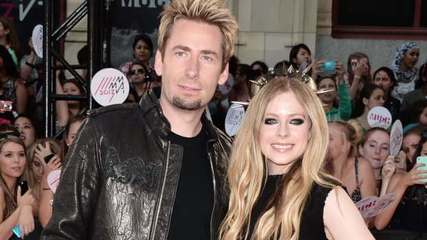 Split: Chad Kroeger and Avril Lavigne.