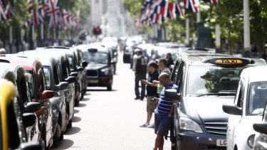 London taxi drivers took to the streets to protest against Uber in June.