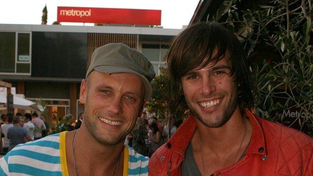 Nick Russian (left) and Mark Ipaviz at a function in St Kilda in 2007.