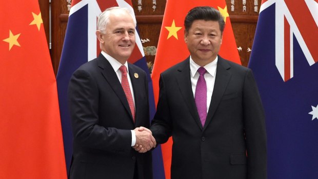 Prime Minister Malcolm Turnbull and Chinese President Xi Jinping meet at the West Lake State Guest House in Hangzhou ahead of the G20 leaders' summit..