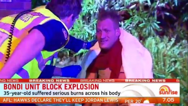 A man was injured in a gas explosion at a Sydney unit block.