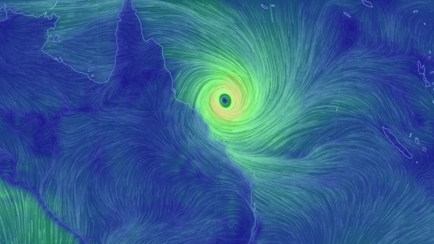 The core of Cyclone Debbie was expected to generate wind gusts of up to 240 kilometres per hour.