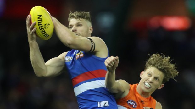 Time to change: Western Bulldog Jake Stringer needs to work harder for his midfielders, according to Wayne Carey.