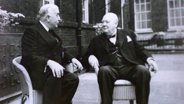 Australian and British prime ministers Sir Robert Menzies and Sir Winston Churchill.