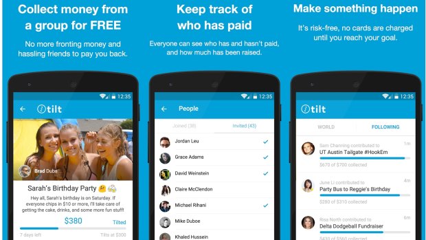 Tilt is like quick crowd-funding for friends.