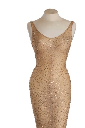 A stunner: The flesh-colored dress Marilyn Monroe wore to mark the 45th birthday of President John F. Kennedy.