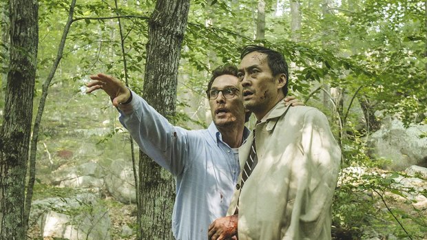Matthew MacConaughey and Ken Watanabe in Gus Van Sant's The Sea of Trees.