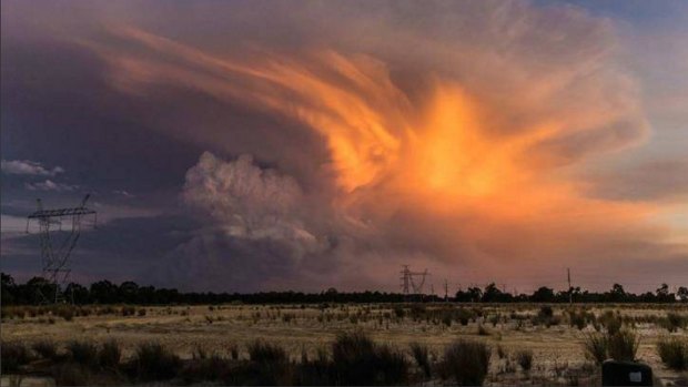 Waroona and Preston Beach were threatened by the Yarloop fire, which was started by lightning.