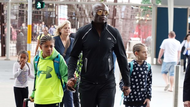 Seal and his children arrive in Sydney