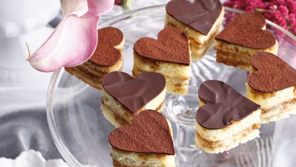 Cheat and use store-bought sponge for these mini tiramisu hearts <a href="https://www.goodfood.com.au/recipes/tiramisu-hearts-20131031-2wnxx"><b>(Recipe here)</b></a>.