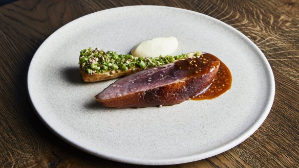 Macedon duck glazed with mostarda showcases New Nordic elements like seasonality and preserving.