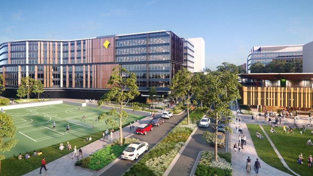 An artist's impression of CBA's new buildings due for completion in 2020 at Australian Technology Park near Redfern. 