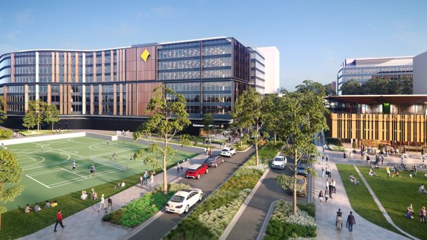 Parramatta pull-out: An artist's impression of the Commonwealth Bank's new buildings due for completion in 2020 at Australian Technology Park near Redfern. 