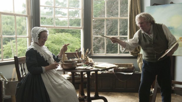 J.M.W. Turner (Timothy Spall) and Sophia Booth (Marion Bailey) in Mr Turner.