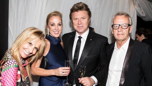 Richard Wilkins with Virginia Burmeister (to his left), Nat Grosby (far left) and Mark Obitz (far right) at Sydney's Lyric Theatre last Saturday.