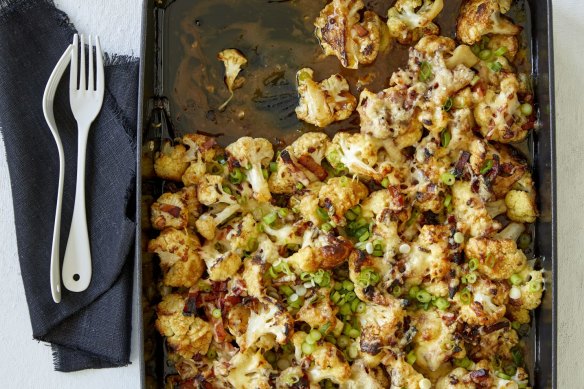 Cauliflower cheese meets poutine.