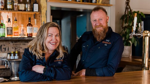 Chef and licensee Sally Wright with venue manager Craig English