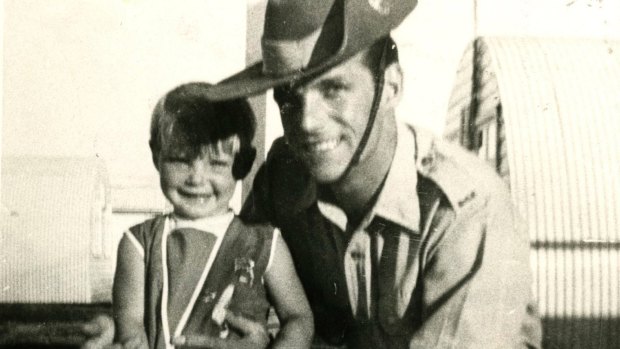 Cheryl Grimmer with her father, who has since died.