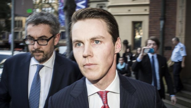Oliver Curtis leaves St James Supreme Court after being found guilty of insider trading.