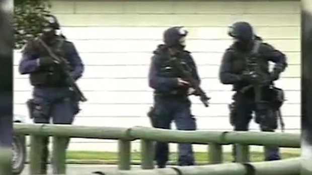 Police during Nigel Parodi's rampage