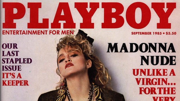 Singer Madonna posed for the cover of Playboy magazine for the September 1985 issue. 