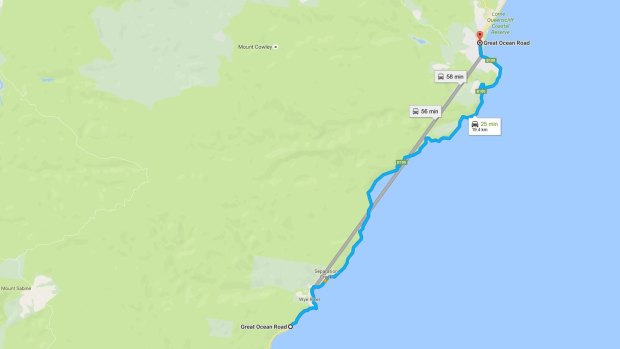 This stretch of the Great Ocean Road remains closed.