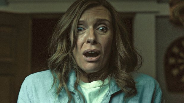 Toni Collette in a scene from Hereditary.