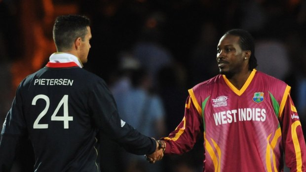 Master blasters: Kevin Pietersen and Chris Gayle .... back in 2009.