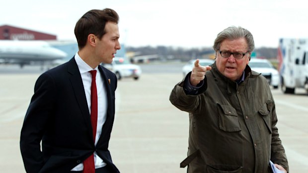 Bannon was fond of showing his disdain for refined Washington by wearing baggy cargo pants through the streets of the capital, shaggy and unshaven.