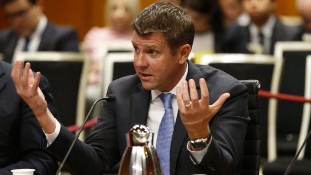 Premier Mike Baird at the NSW parliamentary committee hearing.