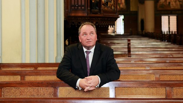 Agriculture Minister Barnaby Joyce at Jakarta Cathedral during his visit.