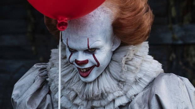Bill Skarsgard as Pennywise in the new It film.