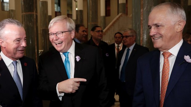 Kevin Rudd and Malcolm Turnbull  are two of the eight ex PMs.