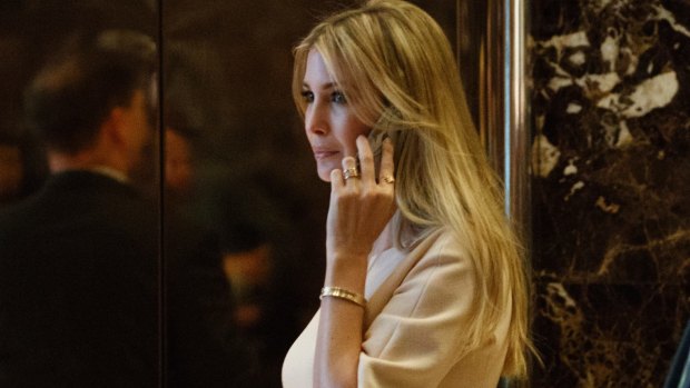 Ivanka Trump arrives at Trump Tower in  New York.