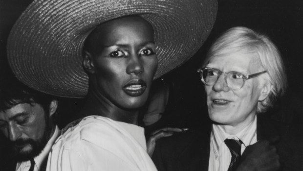Grace Jones and Andy Warhol at Studio 54.