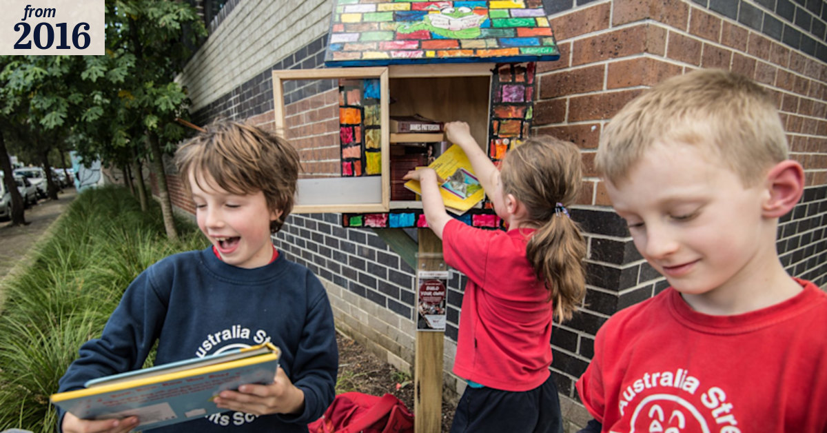 School joins street libraries movement in a tiny reading revolution