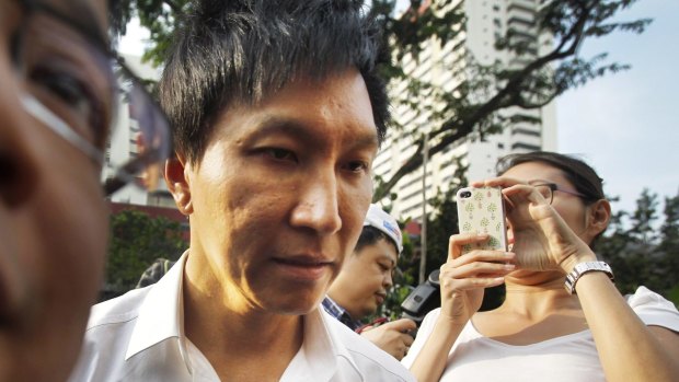 City Harvest Church founder Kong Hee arriving at court in July 2012. He has been convicted of fraud.