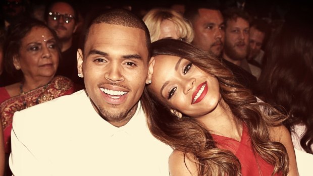 Happier days ... Chris Brown and Rihanna attend the 2013 Grammy Awards in Los Angeles after they reunited in 2012.