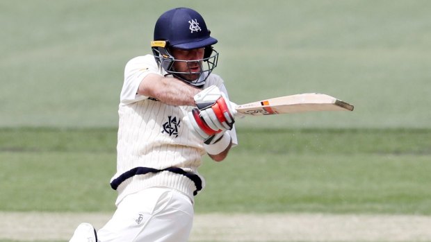 Good timing: Test hopeful Glenn Maxwell was back in the runs for Victoria on day two of the Shield match against South Australia.