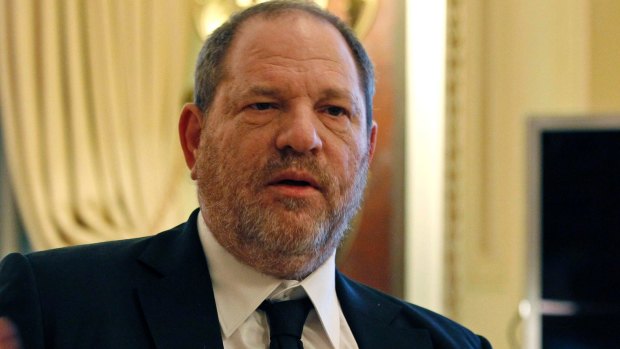 Harvey Weinstein during a 2012 interview with the Associated Press in Paris, the same day as Weinstein received, Chevalier of the Legion of Honor by French President Nicolas Sarkozy.