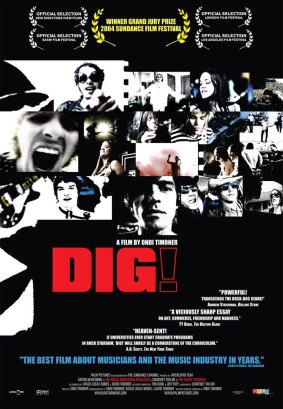 Movie poster for the film <i>Dig!</i> about the Dandy Warhols and the Brian Jonestown Massacre.
